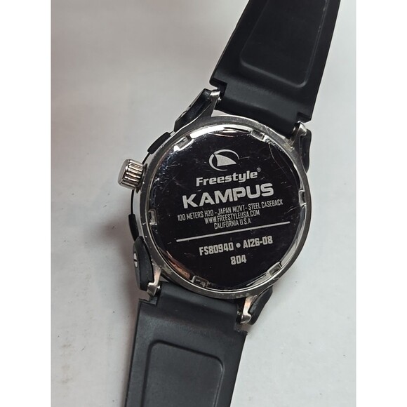 Freestyle Kampus Mid 100M Quartz Date Watch 32mm Rotating Bezel New Battery - Picture 10 of 11